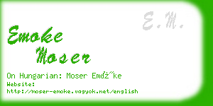 emoke moser business card